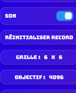 Illustration des paramètres du jeu